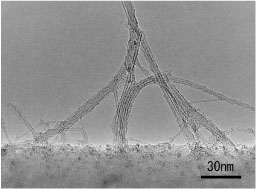 基板上に成長させたSWCNT30nm